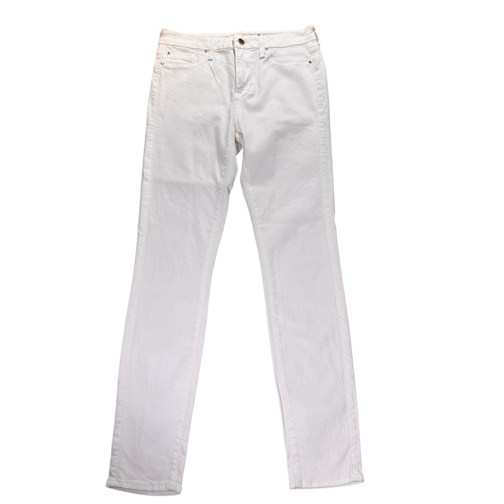 Fidelity Denim Belvedere Mid Rise Skinny Jeans White Lumina Luxe Size 30 NEW
